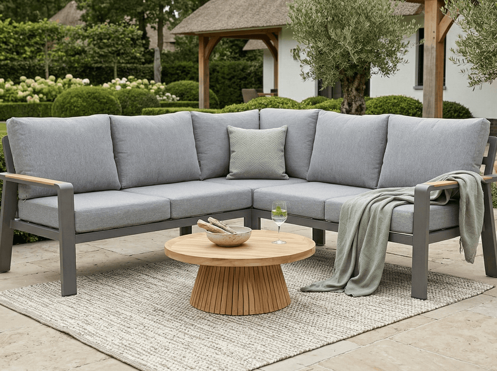 Belito Lotte Lounge Set Corner Sofa No. 8 | Anthracite Aluminum | 220 x 220 cm | 5-seater