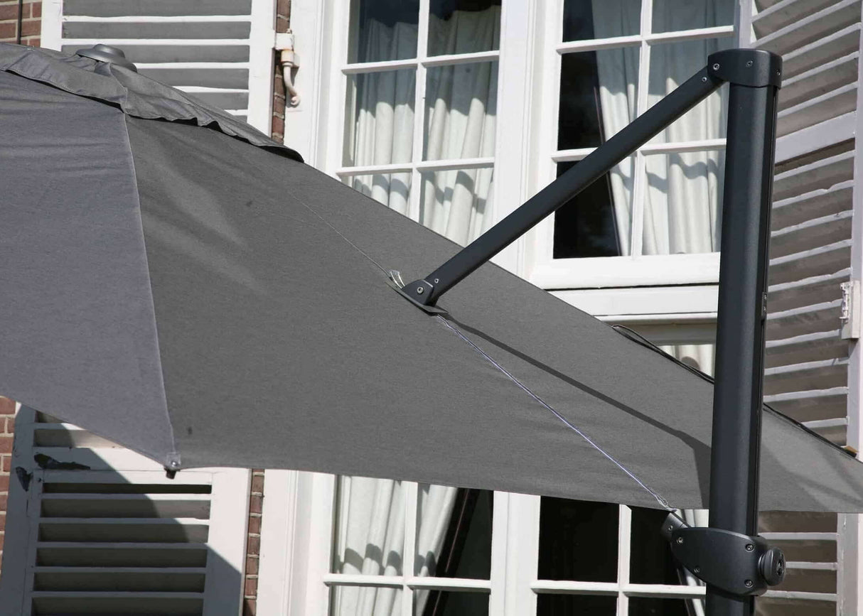 4Seasons Siesta Zweefparasol 300x300cm - Charcoal Frame & Doek