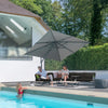 4 Seasons Outdoor Zweefparasol Siesta 300 x 300 cm - Taupe