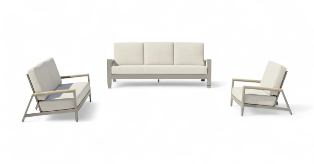 Apple Bee Spring Aluminium Loungeset 6 Persoons Taupe - Nr. 4