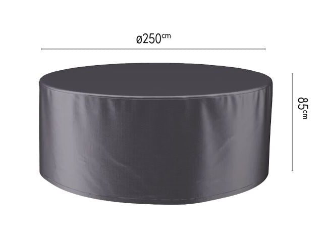 Tuinsethoes 250 x 85 cm - Zwart - Rond