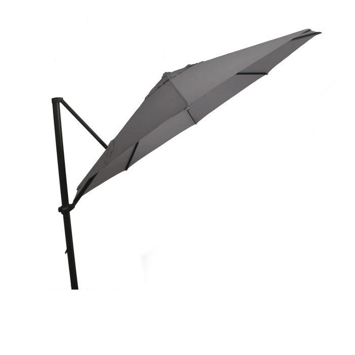 4Seasons Siesta Zweefparasol Ø350cm Rond - Charcoal Frame & Doek