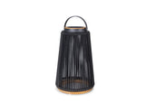 Rocca sfeerlamp tuin solar - aluminium - teakhout - antraciet - set