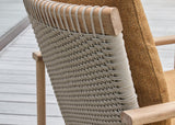 Detail Linen Biculair wicker en teak frame van de Apple Bee Jamila