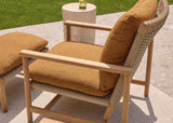 Apple Bee Jamila loungestoel met warm Amber BEE WETT kussen, detail