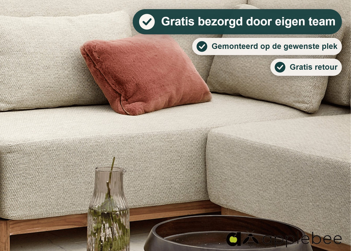 Apple Bee St. Lucia Loungeset 6-delig, SVLK Teak, Bee Wett Kussens – foto 7 – Gratis bezorgd door eigen team