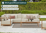 Apple Bee St. Lucia Loungeset 5-delig, SVLK Teak, 2 Tafels, Bee Wett Kussens – foto 2 – SVLK-gecertificeerd teakhout