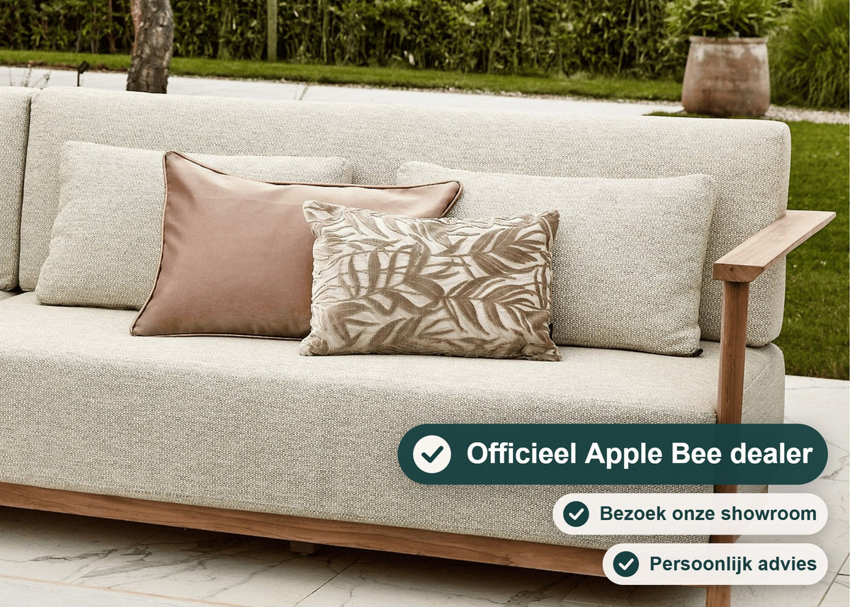 Apple Bee St. Lucia Loungeset 5-delig Rechts, SVLK Teak, 2 Tafels, Bee Wett Kussens – foto 6 – Officieel Apple Bee dealer