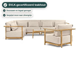 Apple Bee St. Lucia Loungeset 6-delig, SVLK Teak, Bee Wett Kussens – SVLK-gecertificeerd teakhout