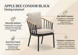 Apple Bee Condor Dining Chair | Carbon Black | BEE WETT®