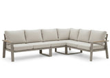 Belito Lotte Loungeset Hoekbank Nr. 2 | Taupe Aluminium | 288 x 220 cm | 6-persoons
