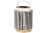 Valentino sfeerlamp tuin solar - aluminium - teakhout - light grey - set
