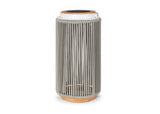 Valentino sfeerlamp tuin solar - aluminium - teakhout - light grey - 48 cm