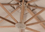 4Seasons Hacienda Zweefparasol 300x400cm - Woodlook Frame Sand Doek