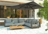 4Seasons Hacienda Zweefparasol 300 x 400 cm Charcoal frame - Charcoal doek