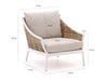 Apple Bee Milou Lounge Tuinstoel Oyster