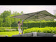4Seasons Hacienda Zweefparasol 300x400cm - Woodlook Frame Charcoal Doek