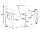 Belito Birmingham Garden Bench | 146 cm | Anthracite Aluminum | 2-Seater