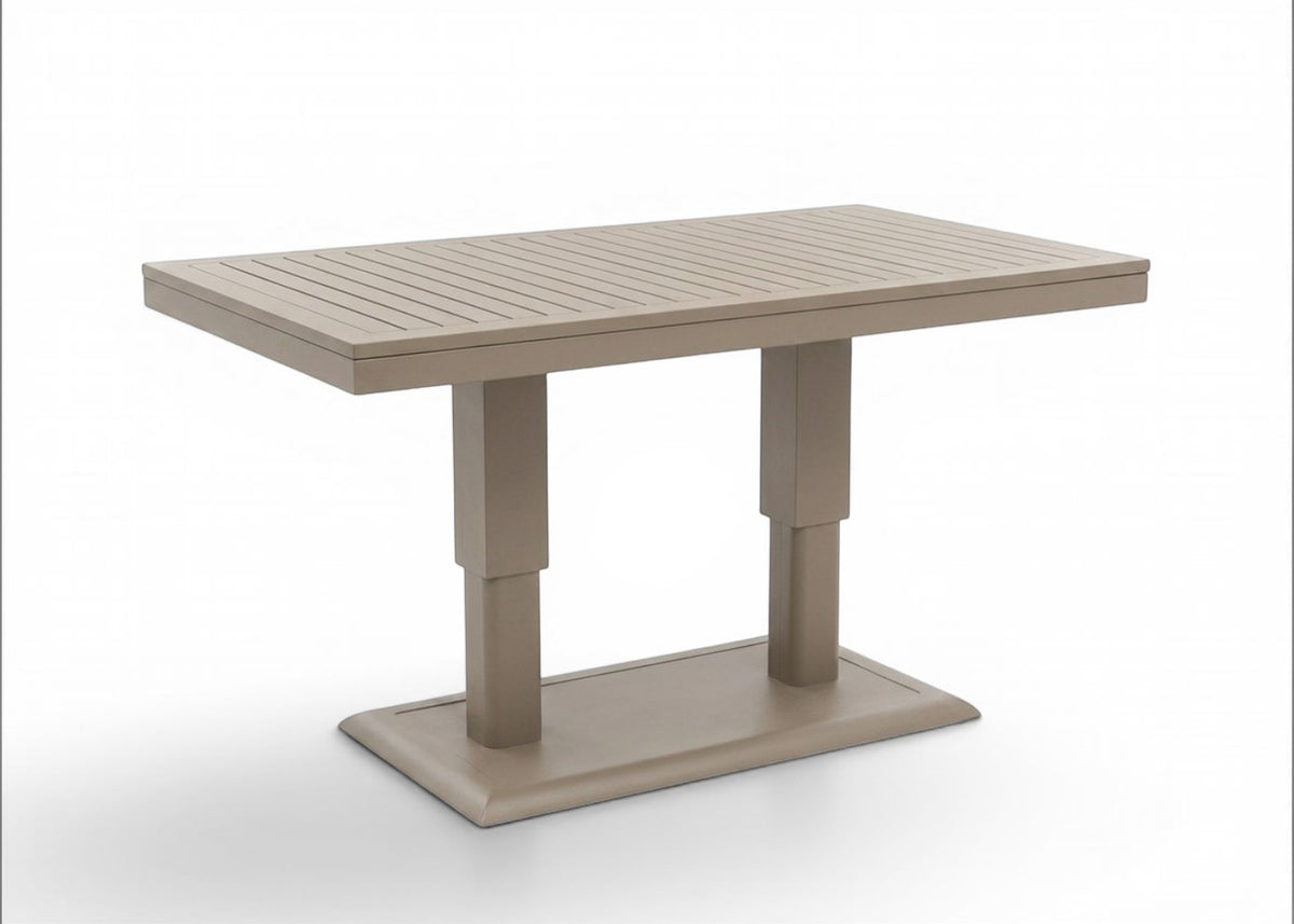 Belito Lotte Tafel | Taupe | Volledig Aluminium | Verstelbaar | 138 x 80 cm