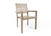 Belito® teakhouten dining tuinset 220cm 7-delig stapelbaar - old grey Belito