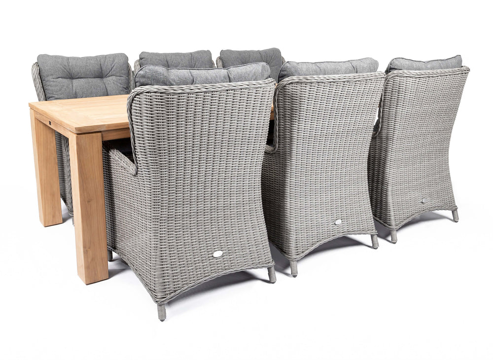 Belito® Milou dining tuinset 240cm 7-delig - Earl grey