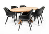 Hartman Sophie Aluminium/Belito Ovale tuintafel 200 cm dining tuinset 7-delig Hartman