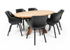 Hartman Sophie Aluminium/Belito Ovale tuintafel 200 cm dining tuinset 7-delig Hartman