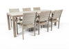 Belito®teak dining tuinset 220cm 7-delig stapelbaar - old grey
